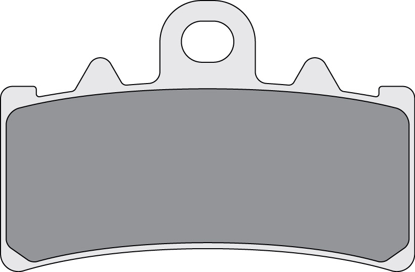 RDP519 X-Race Titanium motorcycle brake pad product diagram in black and white