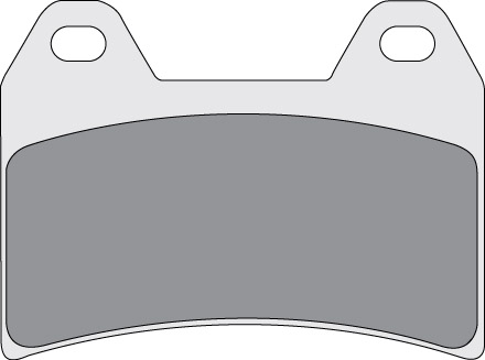 DP518SNX DP Brakes snowmobile brake pad product diagram in black and white